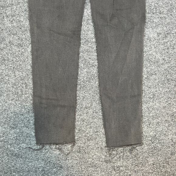 Adriano Goldschmied Jeans Womens 25 Gray Slim Straight Cropped Frayed Hem - Picture 12 of 16